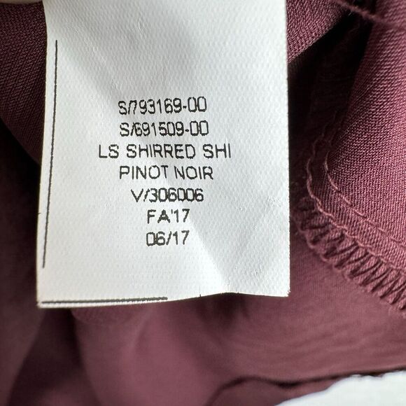 Banana Republic Women Shirt Dress Burgundy Sz 0 Long Sleeve Belted Preppy Office - Picture 11 of 15